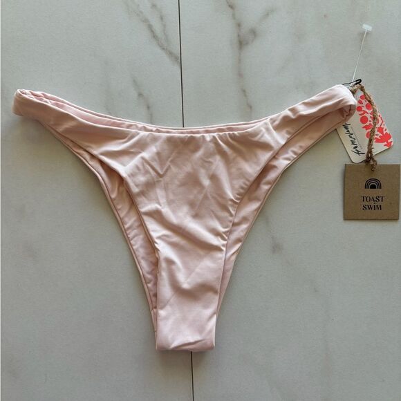 NWT free people toast swim high hip lotus peach pink bikini bottom - Picture 1 of 6